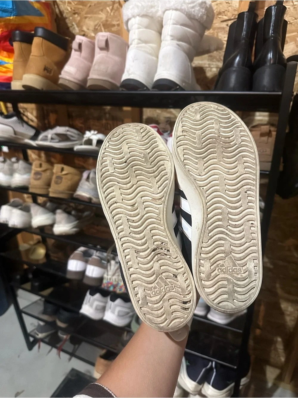 Women’s black adidas sneakers